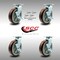 Service Caster 8 Inch SS Polyurethane Caster Set with Roller Bearings and Brake/Swivel Lock SCC SCC-SS30S820-PPUR-TLB-BSL-4 - alternate 4